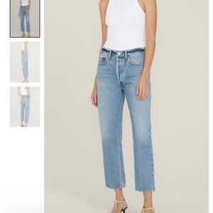 AGOLDE Lana Straight Crop blue jeans size 26 DR
